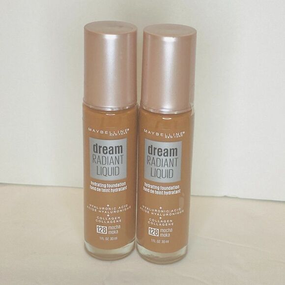 MAYBELLINE Dream Radiant Liquid Hydrating Foundation 128 Mocha 1fl oz 30ml 2pack - Picture 1 of 3